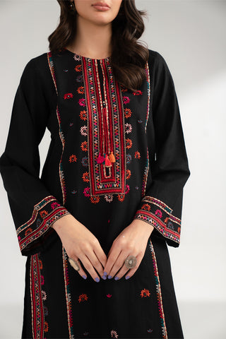 1 Piece Slub Khaddar Embroidered Shirts (CS0292)