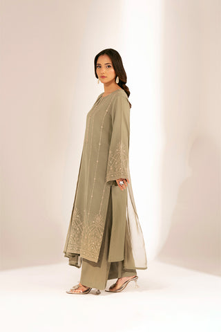 3 Piece Lawn Karandi Embroidered Suit (CS0297)