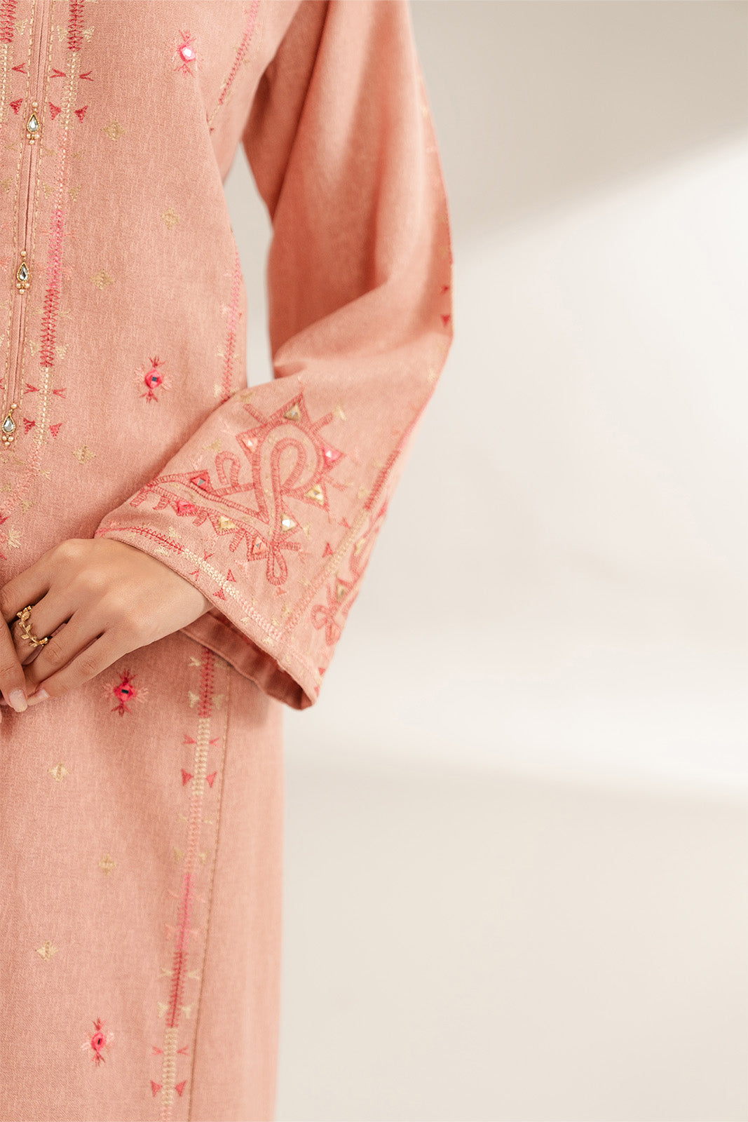 2 Piece Cotton Karandi Embroidered Suit (CS0298)