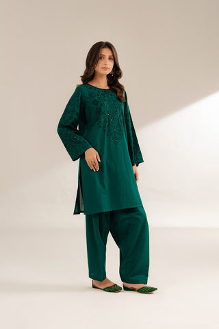 2 Piece Slub Khaddar Embroidered Suit (CS0299)