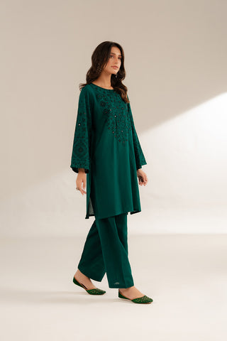 2 Piece Slub Khaddar Embroidered Suit (CS0299)