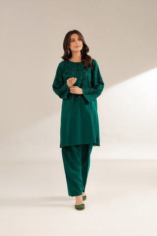 2 Piece Slub Khaddar Embroidered Suit (CS0299)