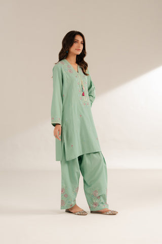 2 Piece Lawn Karandi Embroidered Suit (CS0300)