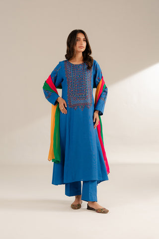 3 Piece Cotton Karandi Embroidered Suit (CS0304)