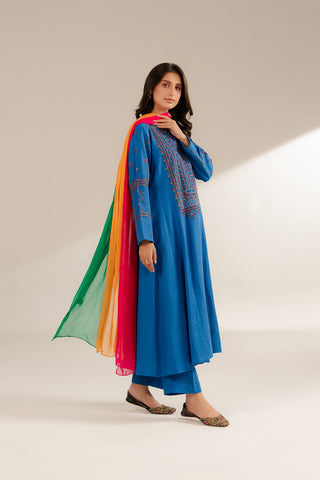 3 Piece Cotton Karandi Embroidered Suit (CS0304)