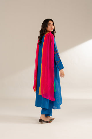 3 Piece Cotton Karandi Embroidered Suit (CS0304)