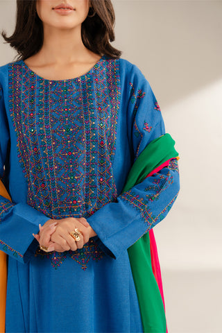 3 Piece Cotton Karandi Embroidered Suit (CS0304)