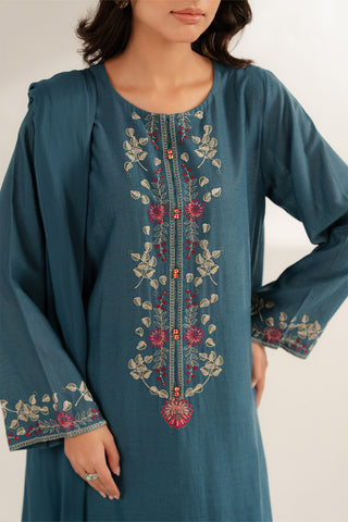 3 Piece Lawn Karandi Embroidered Suit (CS0307)