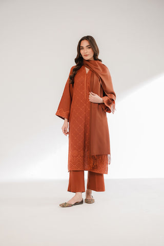 3 Piece Cotton Karandi Embroidered Suit (CS0308)