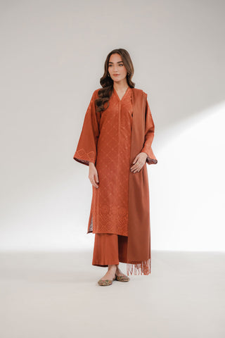 3 Piece Cotton Karandi Embroidered Suit (CS0308)