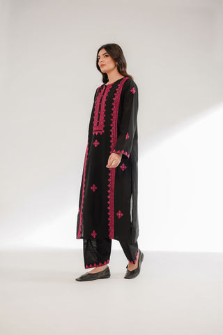 2 Piece Slub Khaddar Embroidered Suit (CS0309)