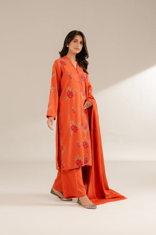 3 Piece Cotton Karandi Embroidered Suit (CS0310)