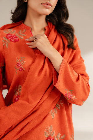 3 Piece Cotton Karandi Embroidered Suit (CS0310)