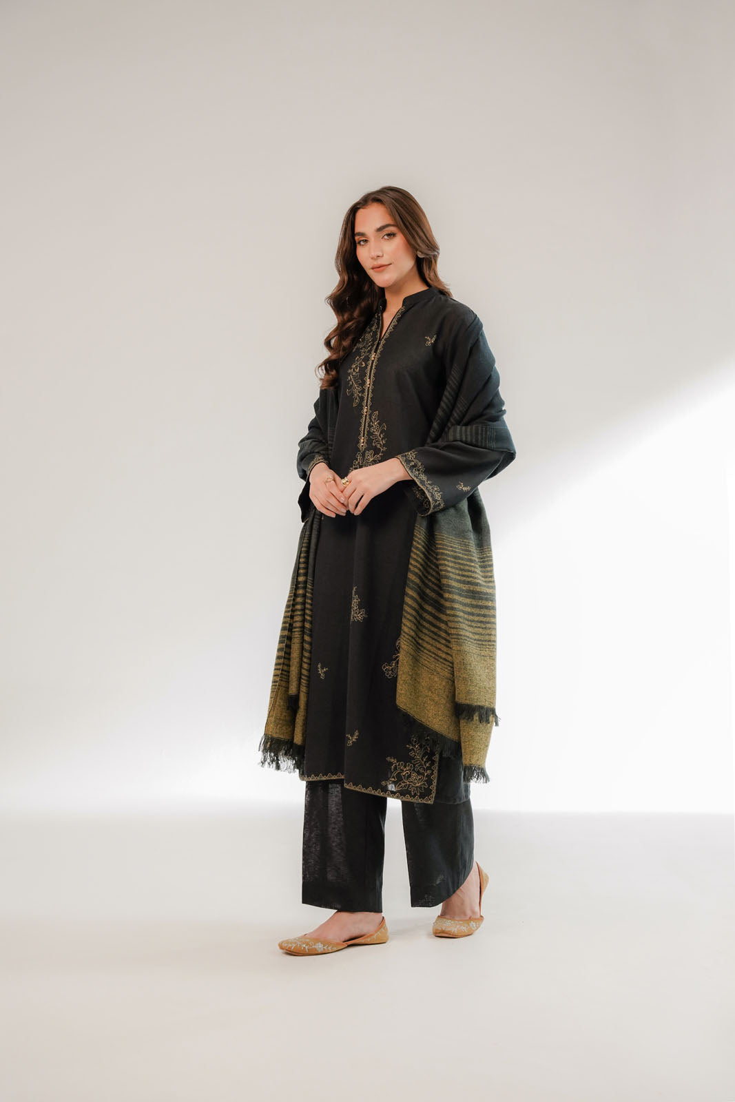 3 Piece Cotton Karandi Embroidered Suit (CS0311)
