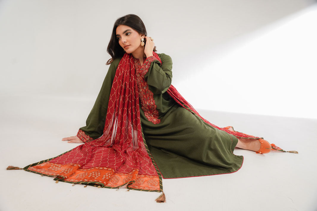 3 Piece Lawn Karandi Embroidered Suit (CS0312)