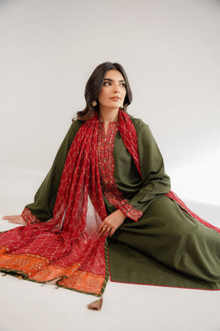 3 Piece Lawn Karandi Embroidered Suit (CS0312)