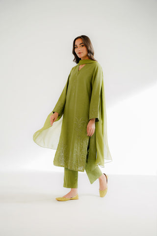 3 Piece Cotton Karandi Embroidered Suit (CS0313)