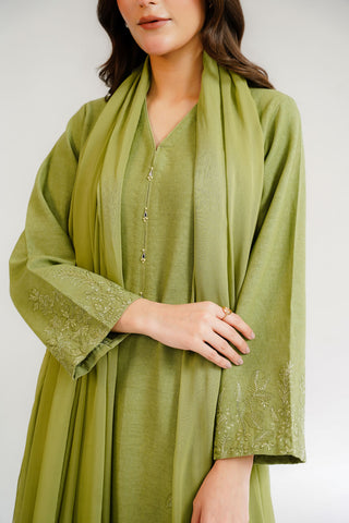 3 Piece Cotton Karandi Embroidered Suit (CS0313)