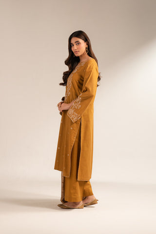3 Piece Slub Khaddar Embroidered Suit (CS0315)