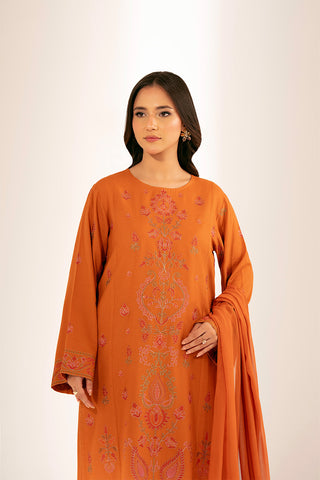 3 Piece Lawn Karandi Embroidered Suit (CS0317)