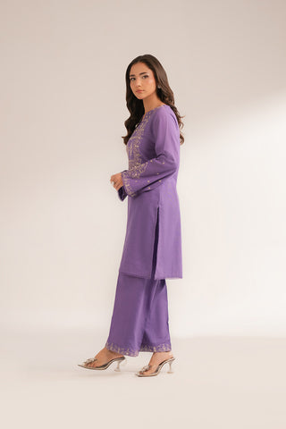 2 Piece Slub Khaddar Embroidered Suit (CS0319)