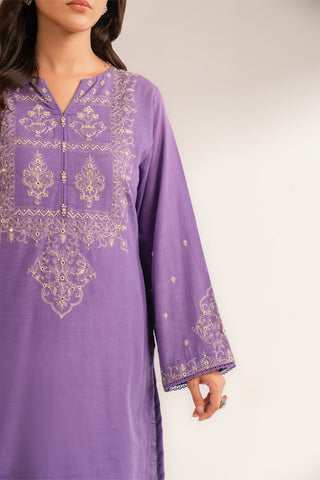 2 Piece Slub Khaddar Embroidered Suit (CS0319)