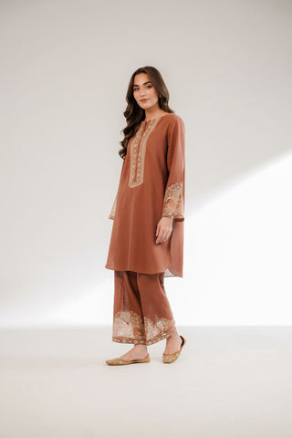 2 Piece Cotton Karandi Embroidered Suit (CS0321)