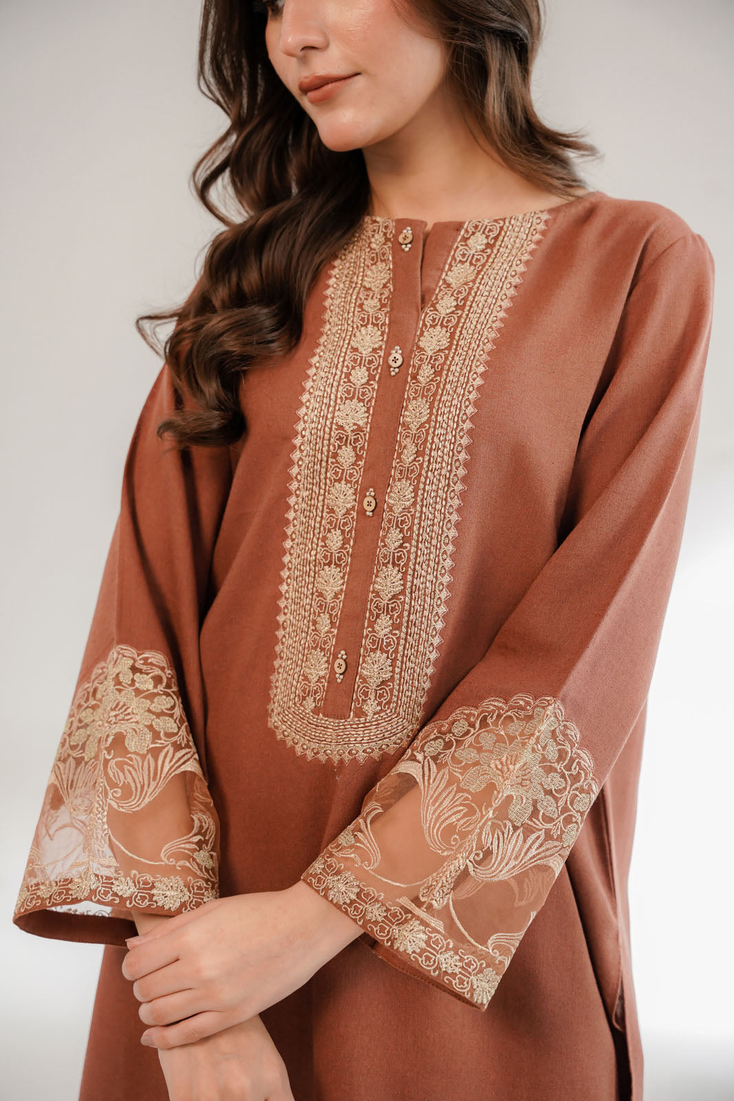 2 Piece Cotton Karandi Embroidered Suit (CS0321)