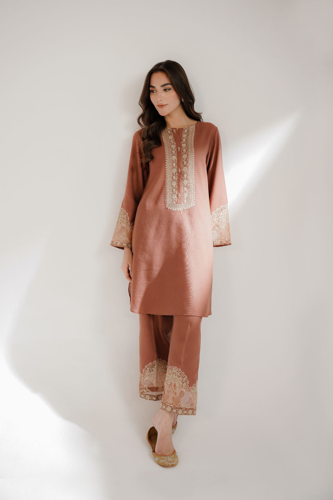 2 Piece Cotton Karandi Embroidered Suit (CS0321)