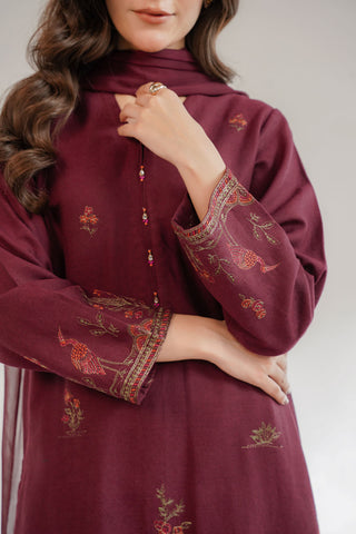 3 Piece Cotton Karandi Embroidered Suit (CS0323)