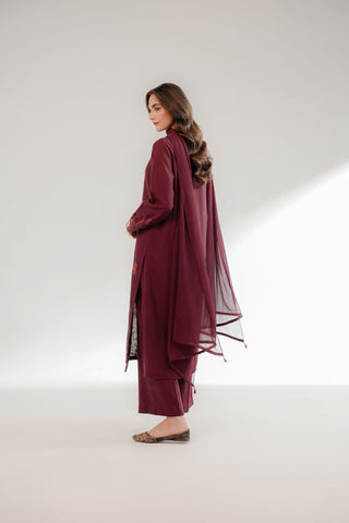 3 Piece Cotton Karandi Embroidered Suit (CS0323)