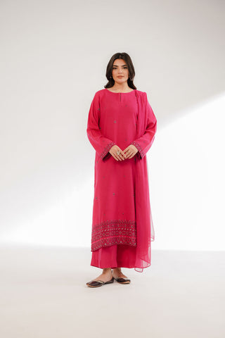 3 Piece Cotton Karandi Embroidered Suit (CS0324)