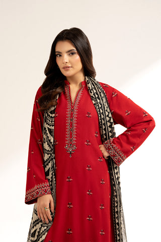 3 Piece Lawn Karandi Embroidered Suit (CS0329)