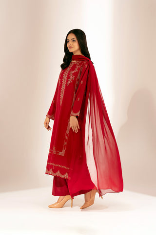 3 Piece Lawn Karandi Embroidered Suit (CS0330)