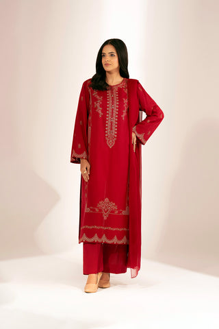 3 Piece Lawn Karandi Embroidered Suit (CS0330)