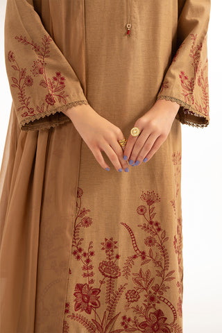 3 Piece Cotton Karandi Embroidered (CS0331)