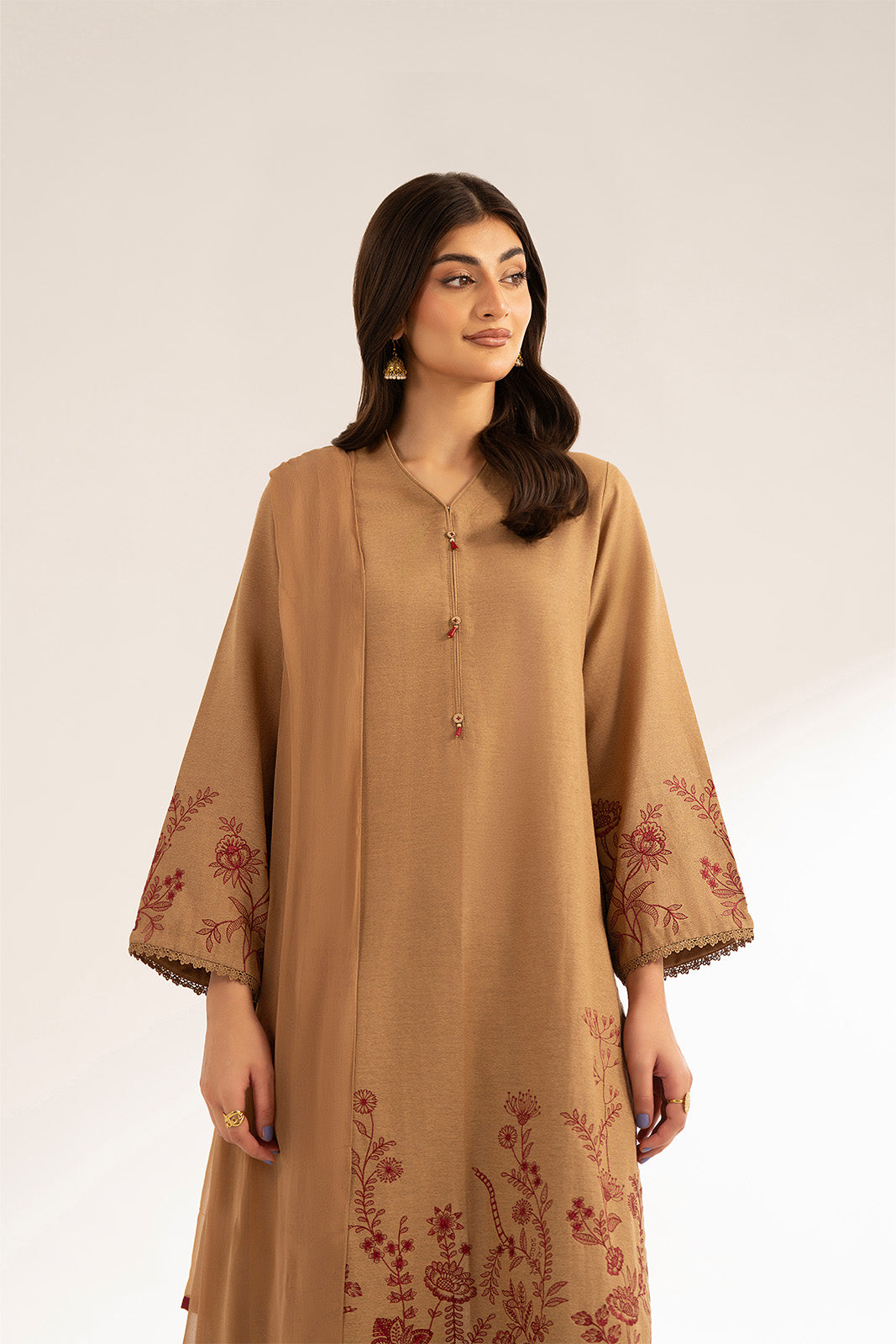 3 Piece Cotton Karandi Embroidered (CS0331)