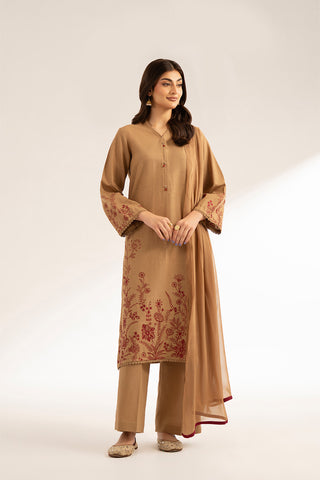 3 Piece Cotton Karandi Embroidered (CS0331)