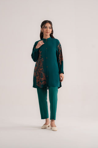 1 Piece Linen Embroidered Suit (CS0332)
