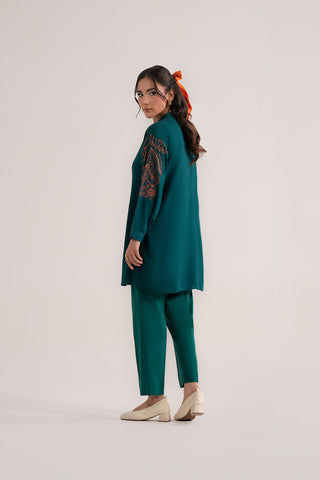 1 Piece Linen Embroidered Suit (CS0332)