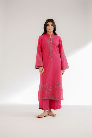 2 Piece Slub Khaddar Embroidered Suit (CS0333)