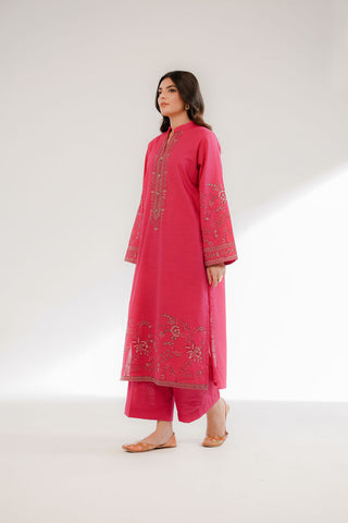 2 Piece Slub Khaddar Embroidered Suit (CS0333)