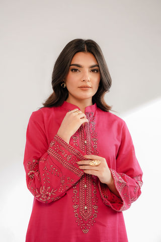 2 Piece Slub Khaddar Embroidered Suit (CS0333)