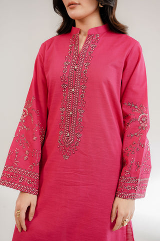 2 Piece Slub Khaddar Embroidered Suit (CS0333)