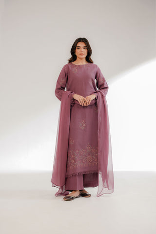 3 Piece Cotton Karandi Embroidered Suit (CS0335)