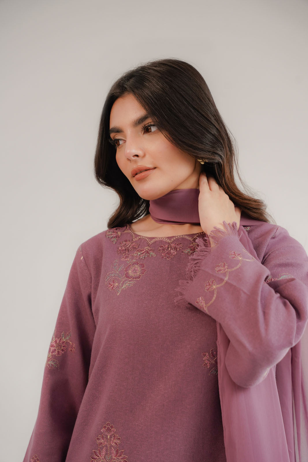 3 Piece Cotton Karandi Embroidered Suit (CS0335)