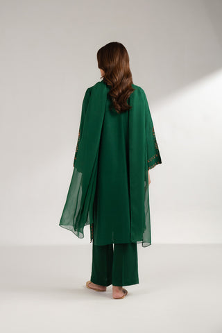 3 Piece Cotton Karandi Embroidered Suit (CS0336)