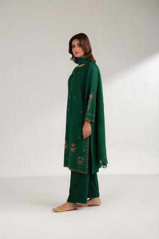 3 Piece Cotton Karandi Embroidered Suit (CS0336)
