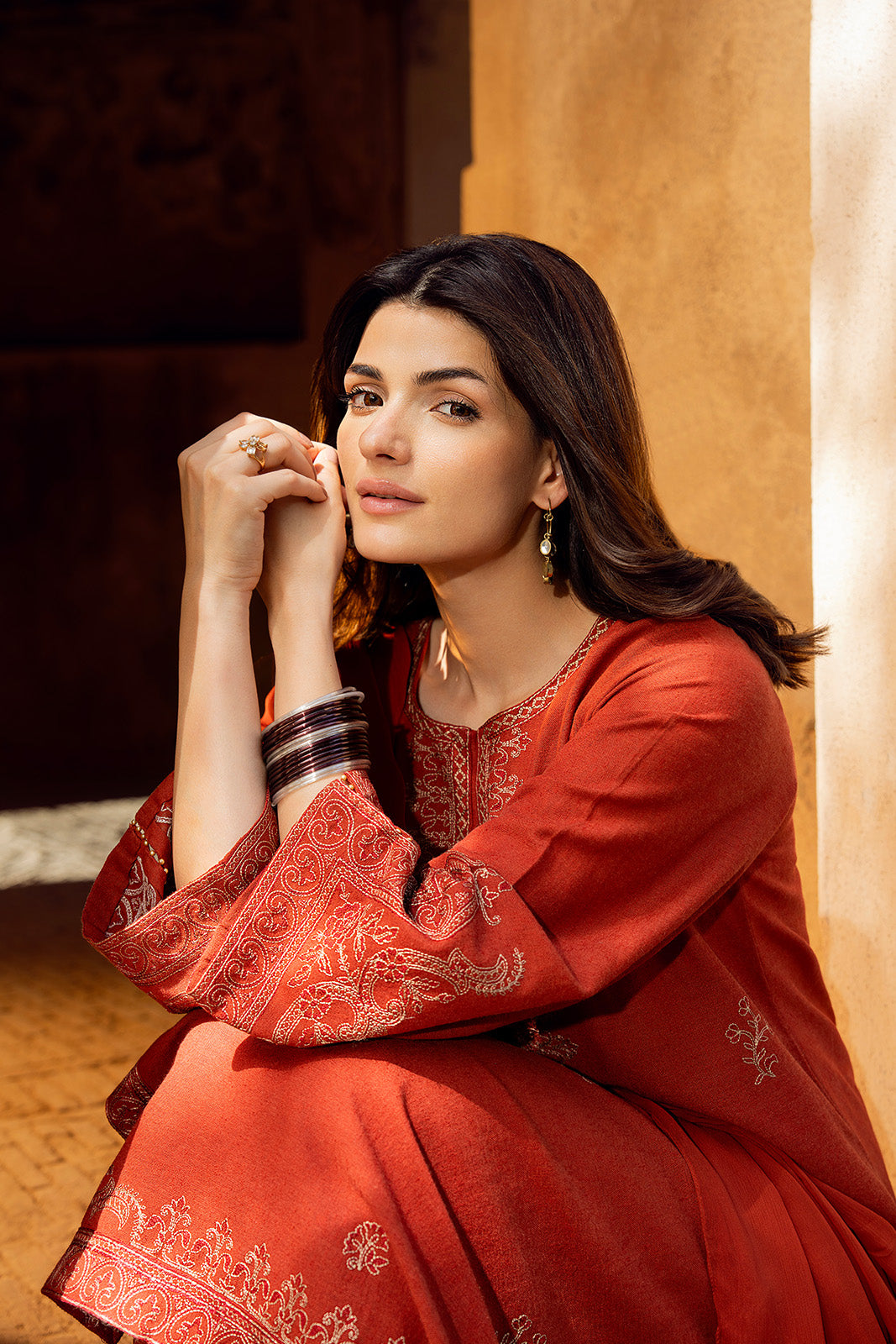 3 Piece Cotton Karandi Embroidered Suit (CS0337)
