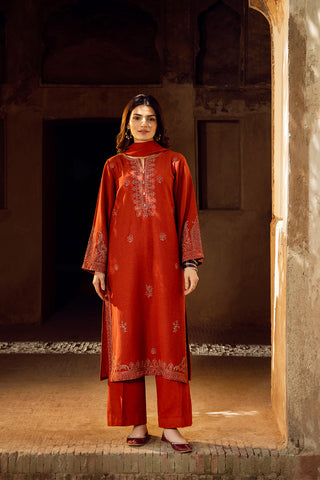 3 Piece Cotton Karandi Embroidered Suit (CS0337)